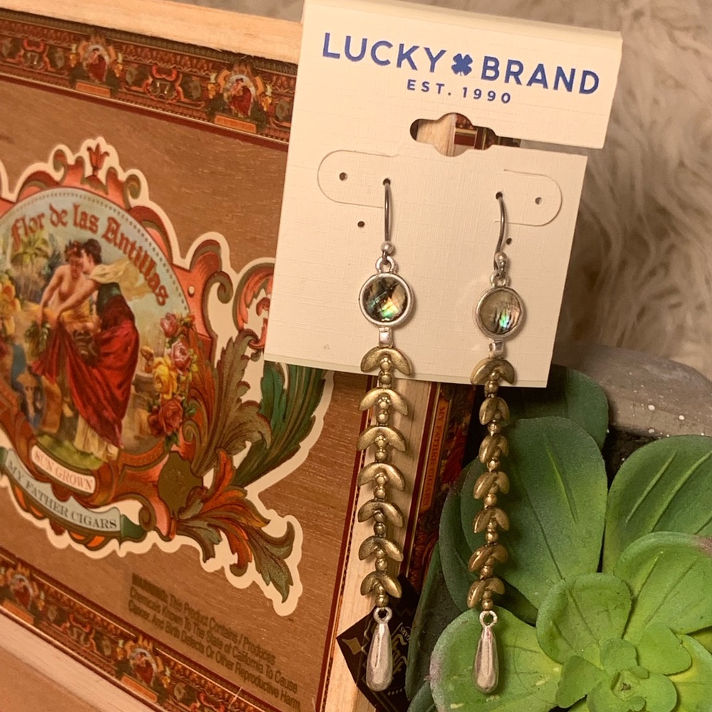 🍀Lucky Brand 2 Tone Drop Earrings🍀 NWT!